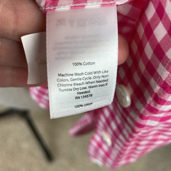 Vineyard Vines Women Long Sleeve Button Down Shirt SZ 4 Relaxed Bright Pink - Picture 12 of 14